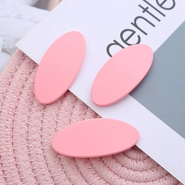 Frosted Plastic Snap Hair Clips