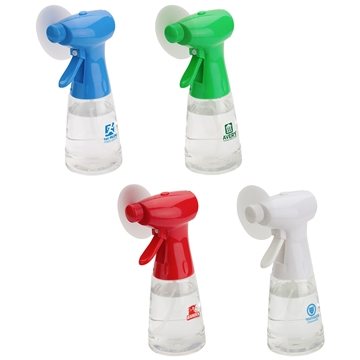 50 Customized Stay Cool Spray Bottle & Fan - ABS Plastic & Battery ...