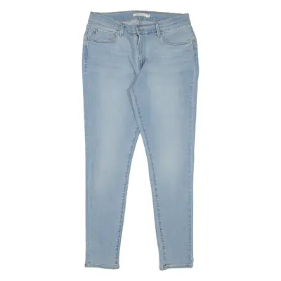 LEVI'S 710 Womens Jeans Blue Slim Skinny Stone Wash W32 L30