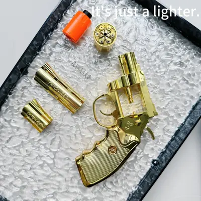 [Not included Butane] Windproof Metal Butane Lighter, Refillable Adjustable Torch Ligher.Men Gift, Boyfriend Gift，for Outdo...