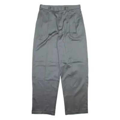KIKADA Mens Trousers Grey Relaxed Straight W32 L30