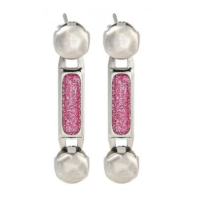 304 Stainless Steel Enamel Stud Earrings