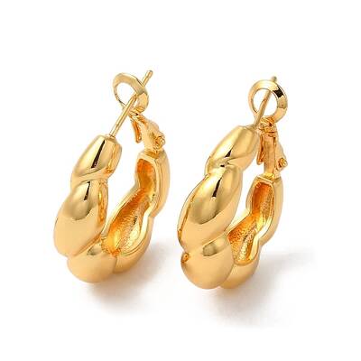 Rack Plating Brass Hoop Earrings