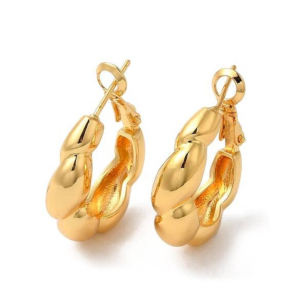 Rack Plating Brass Hoop Earrings