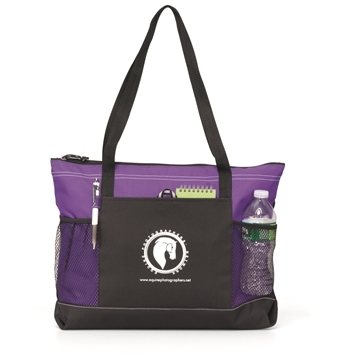 50 Custom Select Zippered Tote - Mesh Pockets