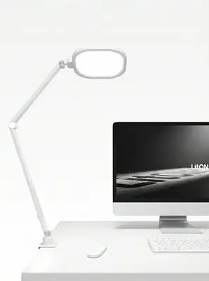 Edge-Lit Home Office Lighting with Clamp - ComforGlow F618