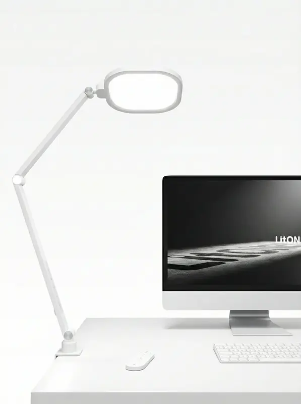 Edge-Lit Home Office Lighting with Clamp - ComforGlow F618