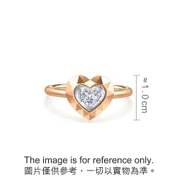 18K White & Red Gold Diamond Ring