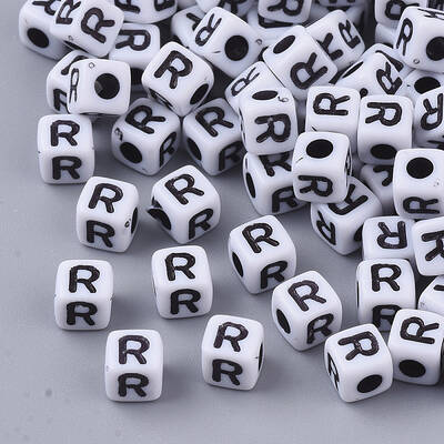 White Opaque Acrylic Beads