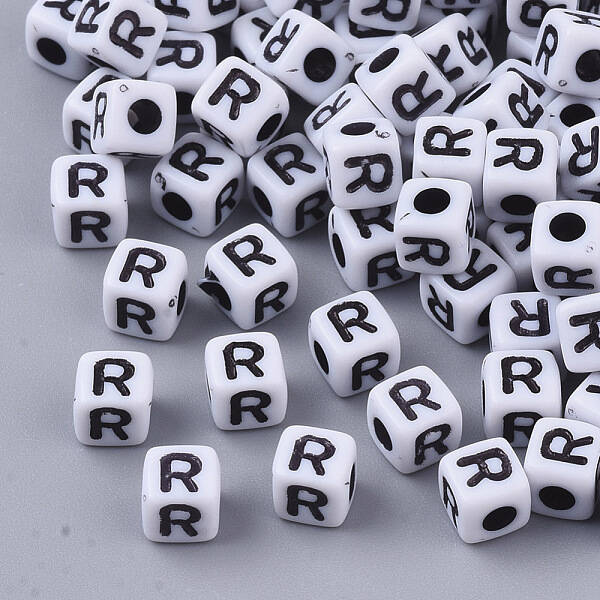 White Opaque Acrylic Beads