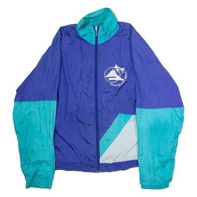 Yoseikan Brig Mens Shell Jacket Purple Nylon 90s Colourblock XL