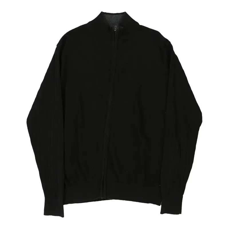 Vintage La Halle Zip Up - Large Black Cotton