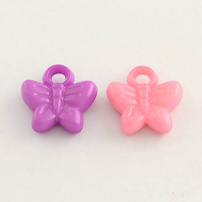Opaque Acrylic Butterfly Charms