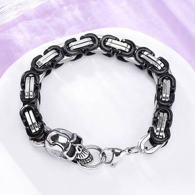 201 Stainless Steel Byzantine Chain Bracelets