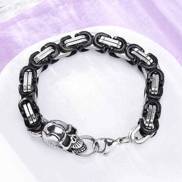 201 Stainless Steel Byzantine Chain Bracelets