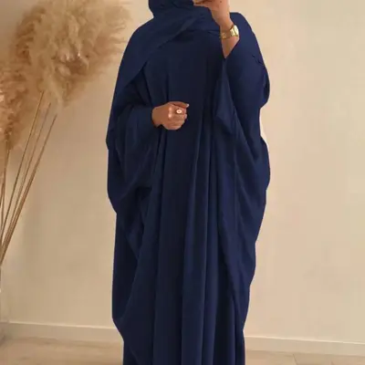 Abayah for Women - Blue Abaya with Long Sleeves, Comfortable Fit, Versatile Design, Ideal for Various Occasions