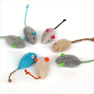 Random Color Cute Mouse Design Cat Toy, 3 Counts/set Pet Interactive Toy, Pet Chew Toy, Cat Teaser Toy, Cat Scratch Toy, Cat ...