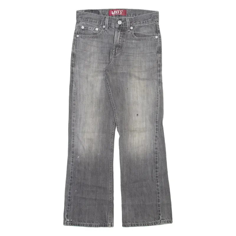 LEVI'S 527 Jeans Boys Grey Slim Bootcut Stone Wash W26 L26