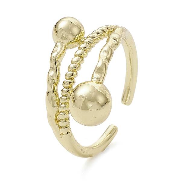 Rack Plating Brass Open Cuff Rings