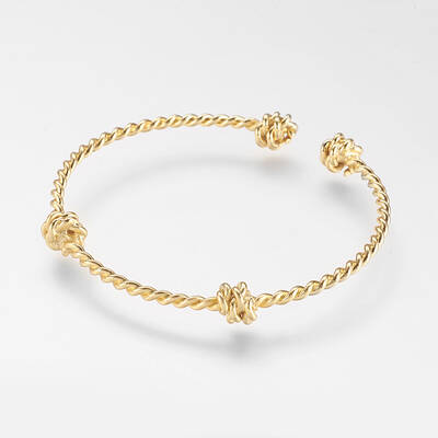 Brass Twisted Cuff Bangle