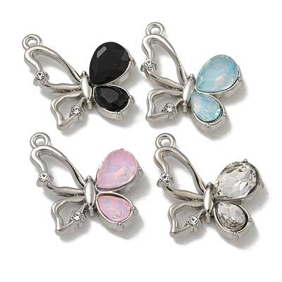 Rack Plating Alloy Rhinestone Pendants