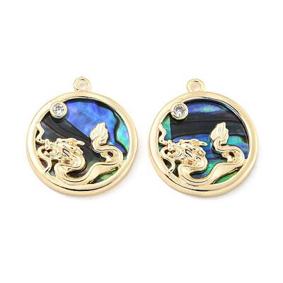Brass Micro Pave Clear Cubic Zirconia Pendants