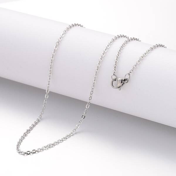 Non-Tarnish 304 Stainless Steel Cable Chain Necklaces