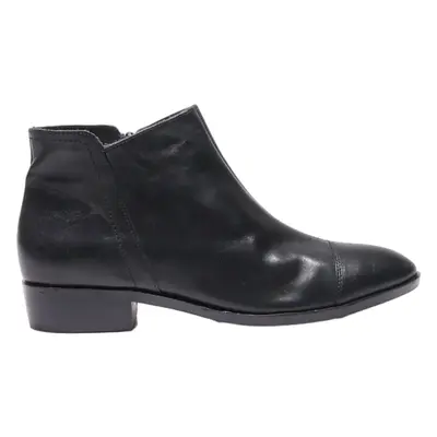 GEOX Ankle Boots Black Leather Womens UK 6