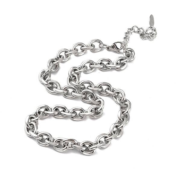 Non-Tarnish 304 Stainless Steel Rolo Chain Necklace