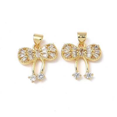 Brass Micro Pave Cubic Zirconia Pendants