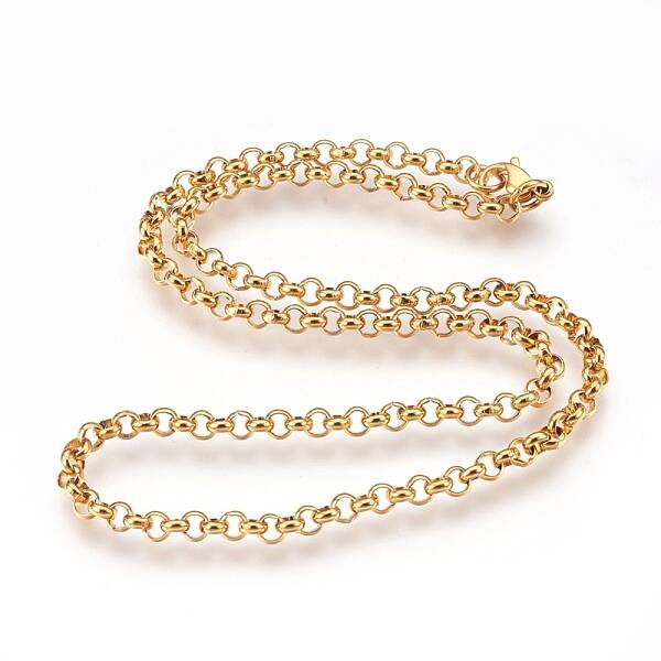 304 Stainless Steel Rolo Chain Necklaces
