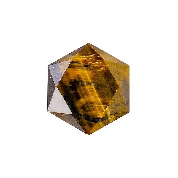 Natural Tiger Eye Healing Star of David Ornament