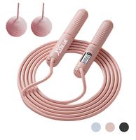 Cordless Jump Rope with Counter Ropeless Jump Rope 2 In 1 with Large Cordless Ball-Weighted Jump Rope for Women with LCD Disp...