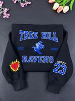Tree Hill RAVENS Embroidered Sweatshirt, Unisex Heavy Blend Hooded , One Tree Hill, Nathan Scott, 23, North Carolina