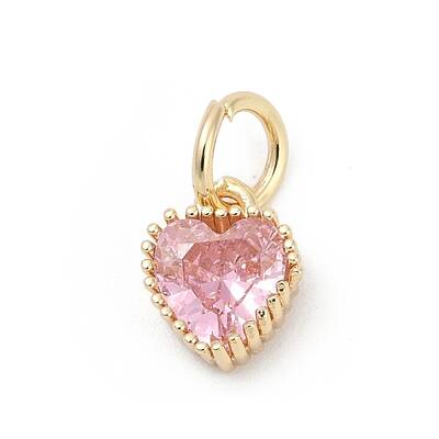 Brass Micro Pave Cubic Zirconia Pendants