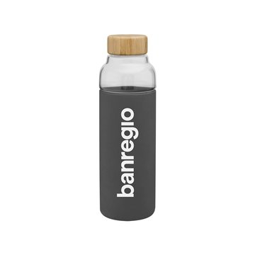 24 Promotional 18 oz H2go Bali - Graphite - Glass & Bamboo