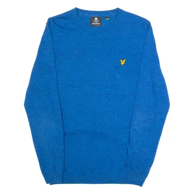 LYLE & SCOTT Mens Jumper Blue Tight Knit L