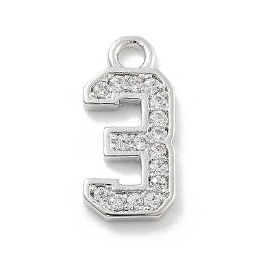 Brass Micro Pave Clear Cubic Zirconia Pendants