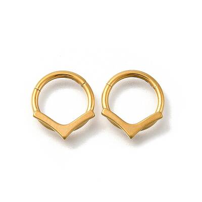 304 Stainless Steel V Shaped Hoop Nose Rings