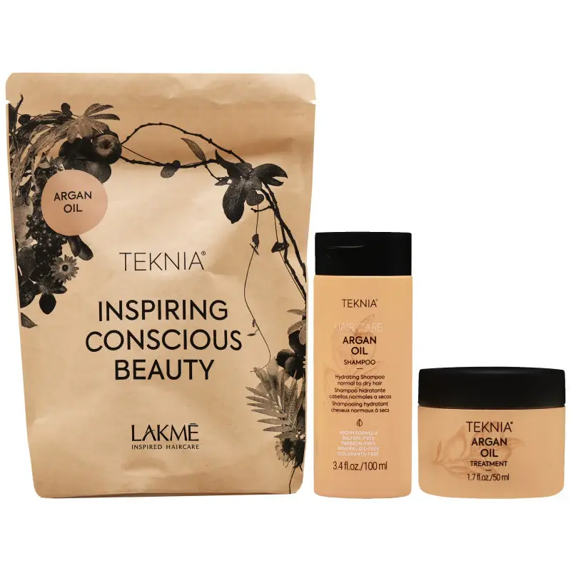 Lakme Teknia Argan Oil  Moisturizing travel set with Argan oil, 100 ml + 50 ml