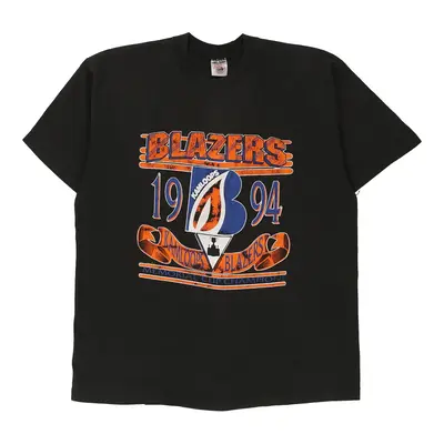 1994 Kamloops Blazers Made in USA Fruit Of The Loom T-Shirt - XL Black Cotton