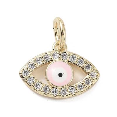 Real 18K Gold Plated Brass Micro Pave Cubic Zirconia Charms