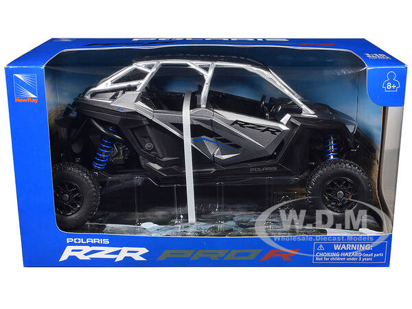 Polaris RZR Pro R UTV Silver Metallic and Black 1/18 Diecast Model by New Ray