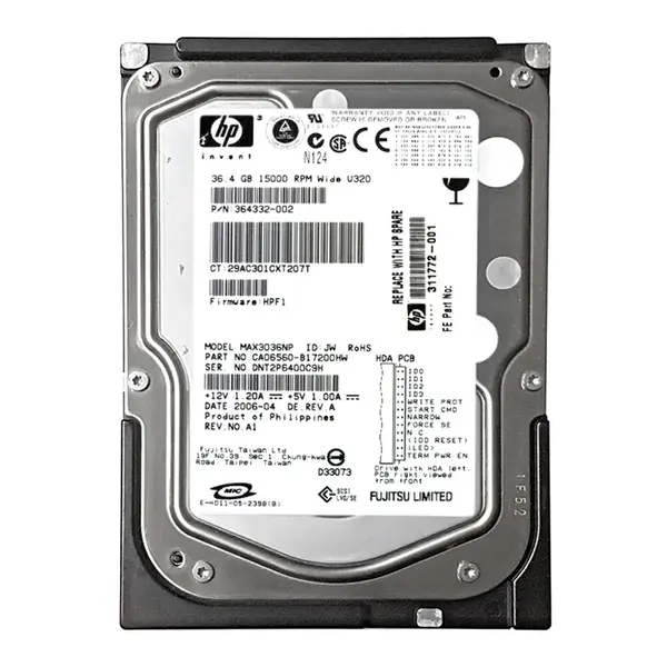 311772-001 HP 36.4GB Ultra-320 SCSI 10000 3.5-inch Hard Drive