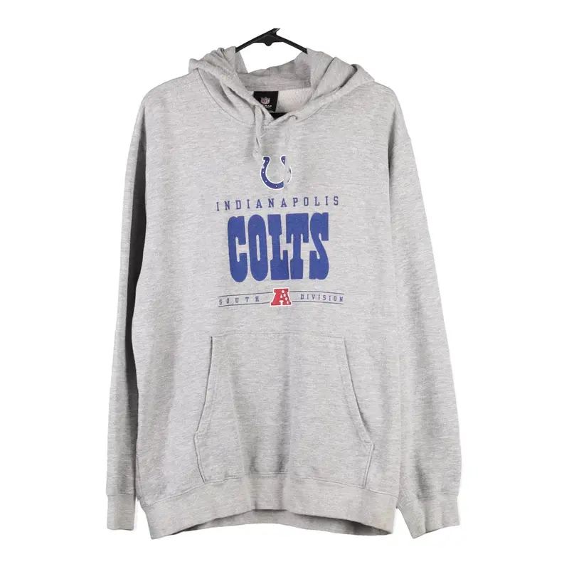 Indianapolis Colts Nfl NFL Hoodie - Large Grey Cotton Blend