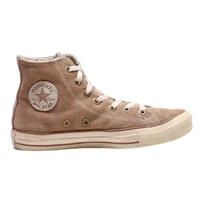 CONVERSE High Top Trainers Brown Leather Womens UK 3.5