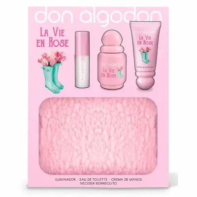 Don Algodon La Vie En Rose Eau de Toilette Spray 30ml Set di 4 Pezzi