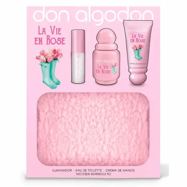 Don Algodon La Vie En Rose Eau de Toilette Spray 30ml Set di 4 Pezzi