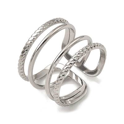Non-Tarnish 304 Stainless Steel Open Cuff Rings
