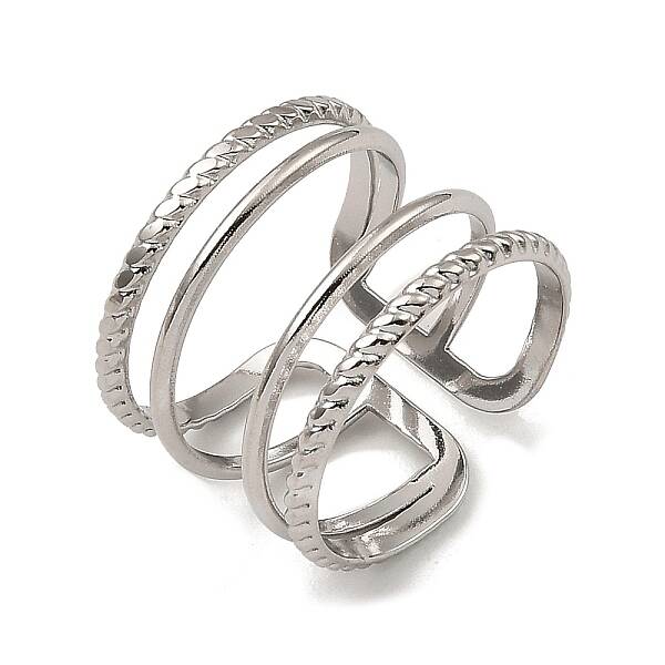 Non-Tarnish 304 Stainless Steel Open Cuff Rings